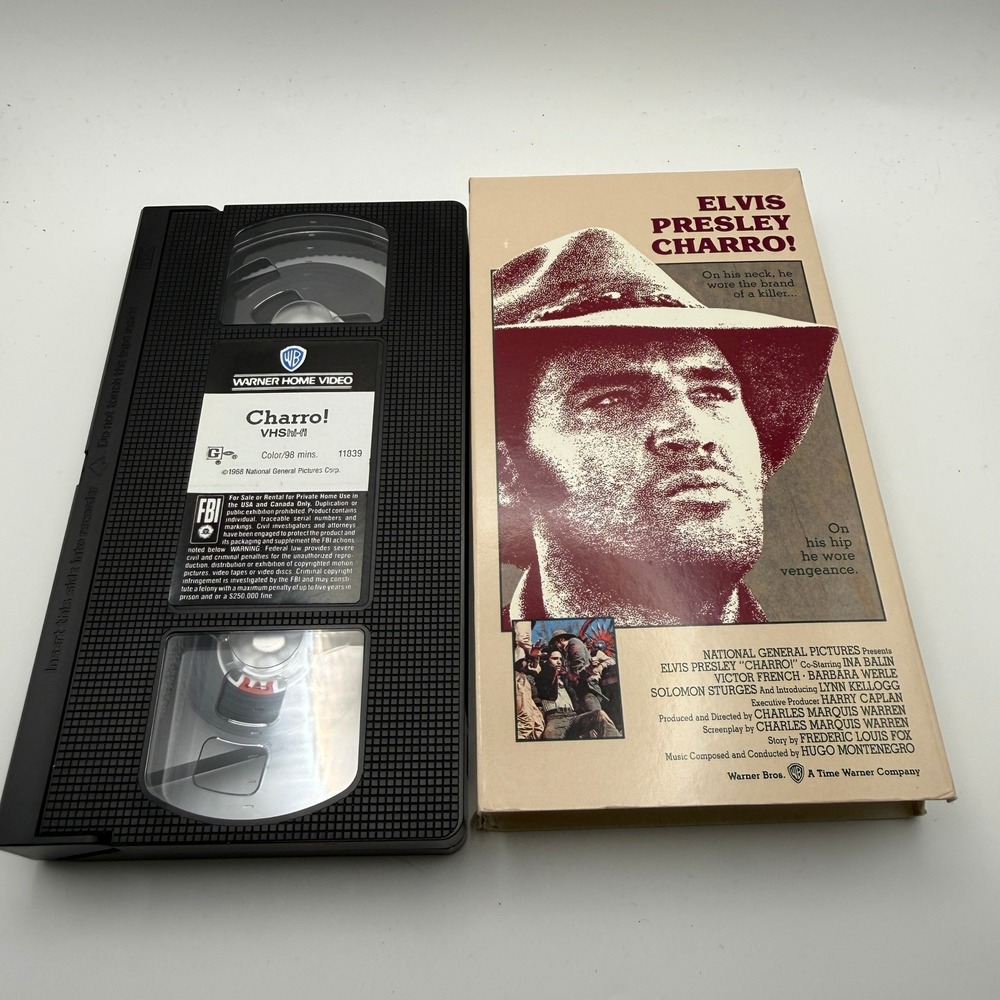 Elvis Presley Charro! VHS Movie 1969 Western Warner Home Video Vintage